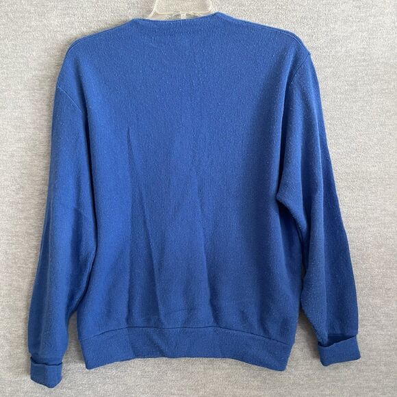 Izod Lacoste Grandpa Cardigan Sweater Mens L Mr Rogers Orlon Vintage Made in USA - Picture 4 of 9